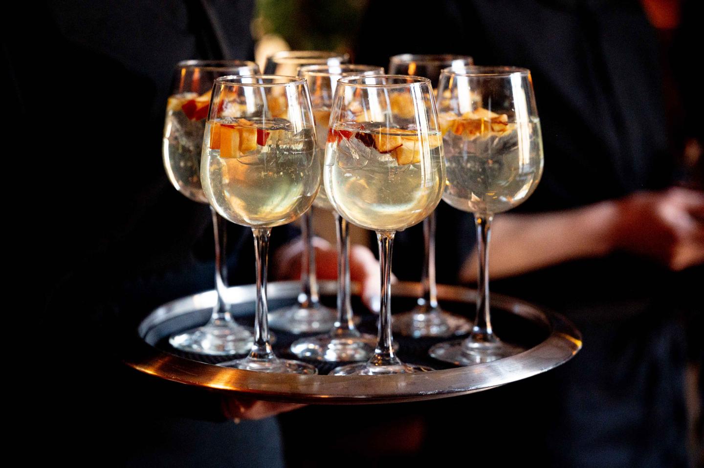 Champagne reception drinks