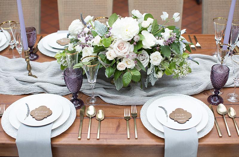 Wedding table settings