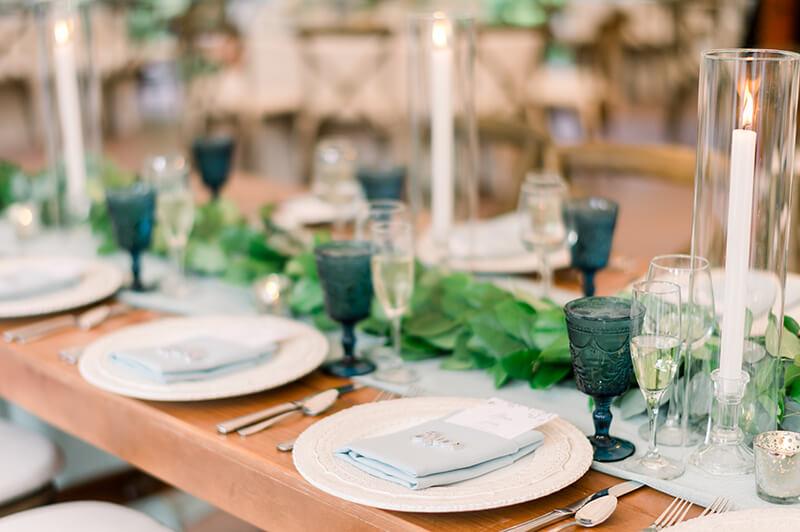 Wedding table settings